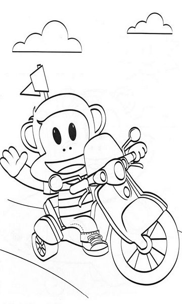kolorowanka Juliusz Junior malowanka do wydruku małpka Disney z bajki dla dzieci nr 1